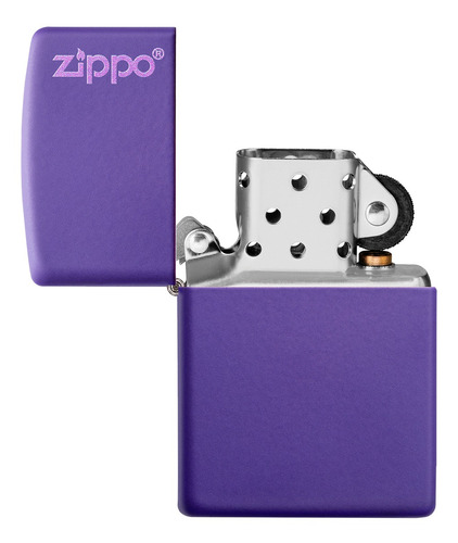 Imagen 3 de 10 de Encendedor Zippo Lighter Classic Purple Matte Zippo Logo