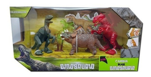 Set De Dinosaurios T-rex Con Sonido 7095 Jurásico X3