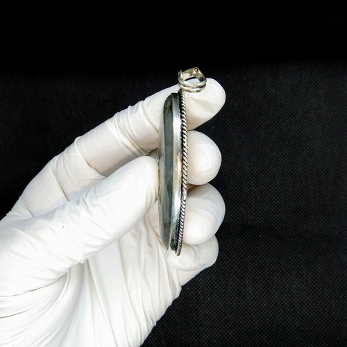 Colgante Labradorita Dorada- Plata 925 Chapado + Envío #1126
