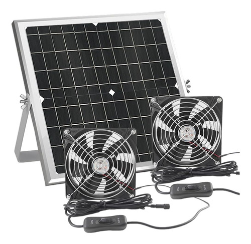 Bairnqner Ventilador Solar De 20 W Para Gallinero, Casa De P