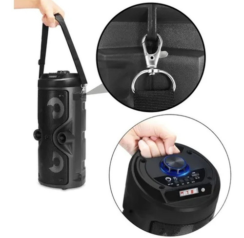 Caixa De Som Portátil Com Microfone S14 Cor Preto