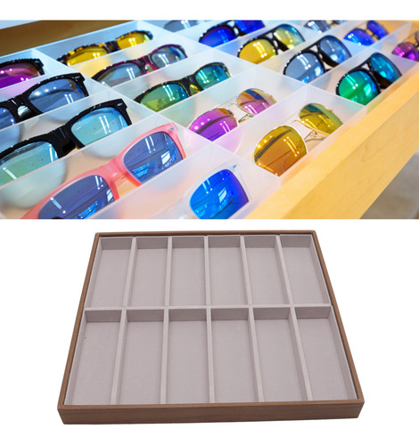 Estuche Expositor Para Gafas De Sol Con Vetas De Madera De P