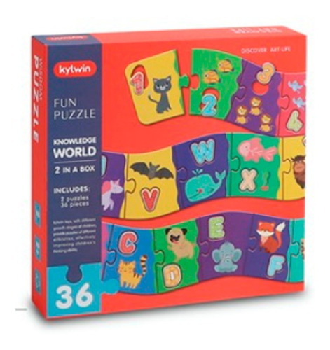 Puzzle 36 Piezas - Rompecabezas Abecedario Y Números +2años