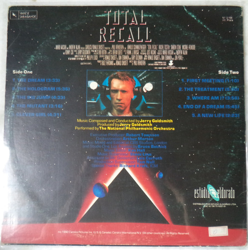Lp Total Recall O Vingador Do Futuro Trilha Sonora (Usado)