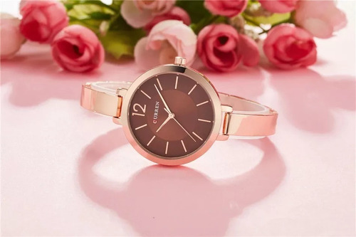 Relógio Curren 9012 Feminino Quartzo Luxo Elegante