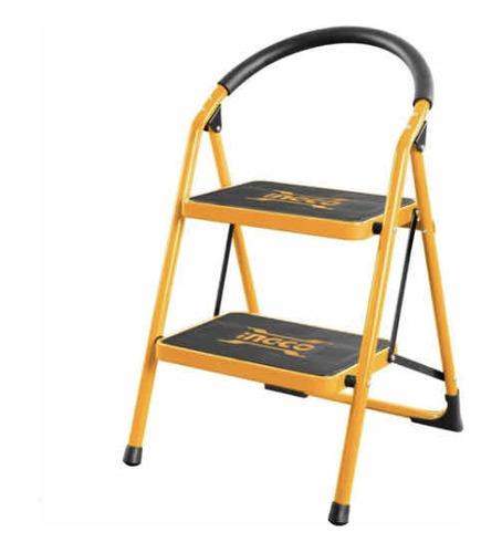 Escalera Acero Tubular Con 2 Peldaños 150 Kg Ingco Hlad09021