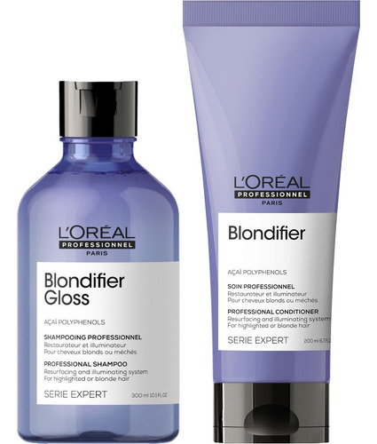 Shampo + Acondicionador Para Cabello Rubio Loreal Blondifier