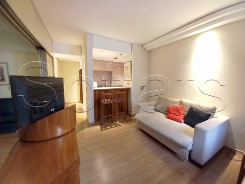 Imagem 6 de 15 de Flat Para Hospedagem Em Andar Alto Em Moema, Locação Sem Burocracia - Sf27725