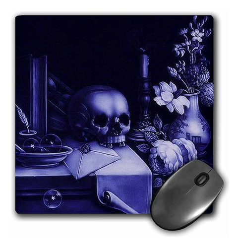 3drose Llc 8 x 8 x 0.25 inches Mouse Pad, Vanitas, Calave