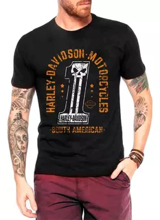 Camiseta Motorcycle Harley Davidson South American Number On