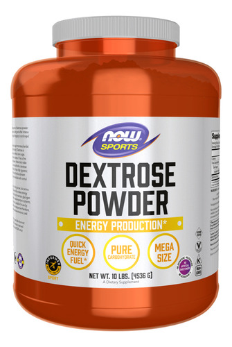 Dextrose Powder Sports 10 Lbs - Now Foods Sabor Sin Sabor