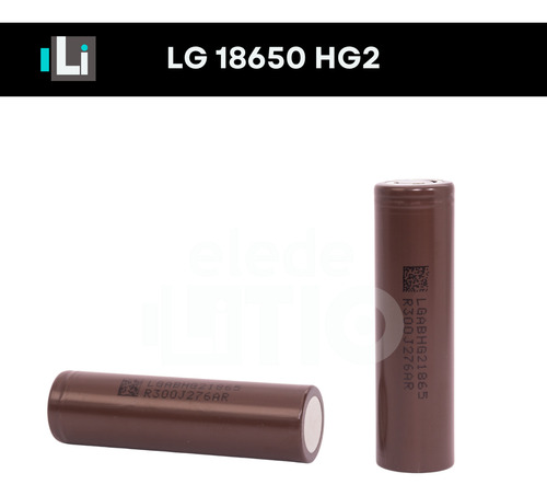Pack 3 Baterias LG Hg2 18650 Li-ion 3000mah 20a Chocolate