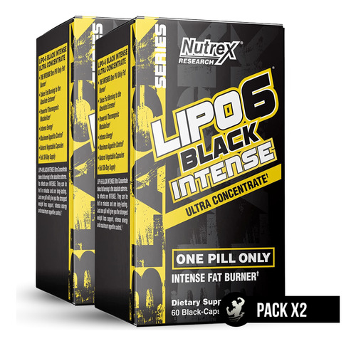 Lipo 6 Black Intense Pack X 02, Quemador De Grasa Nutrex