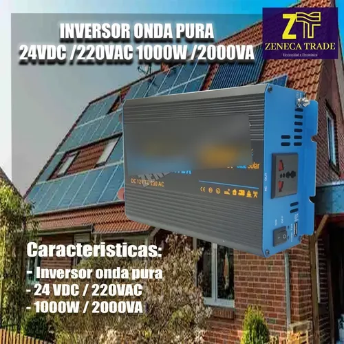 Inversor Onda Pura 24V DC 220V AC 1000W