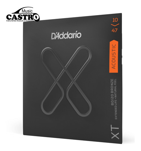 Encordoamento Violão Aço Bronze D'addario Xtabr Dura 4x Mais