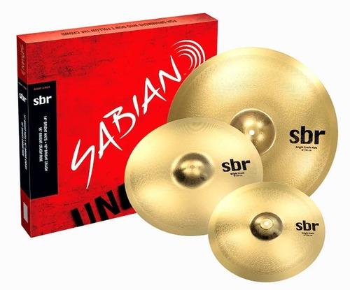 Sabian Sbr5004 Bright Pack Hi Hat 14 + Crash 16 + C Ride 18 