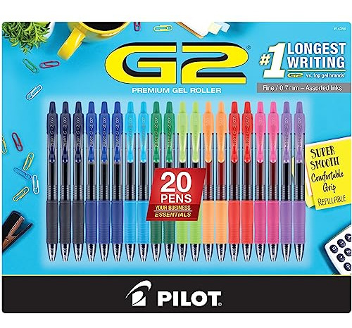 20 Lapiceras Colores Surtidos Pilot Pen G2 Premium 0.7mm