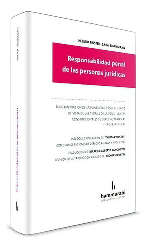 Responsabilidad Penal De Las Personas Jurídicas - Frister, B