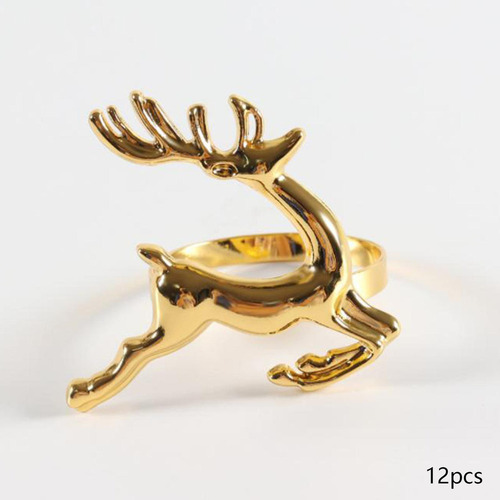12 Uds. Anillos For Servilletas De Reno, Mesa De Cena Para