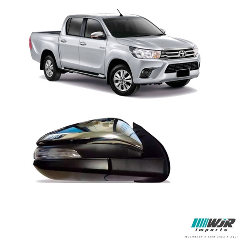 Retrovisor Direito Hilux Pickup C/ Pisca 2016 2017 2018