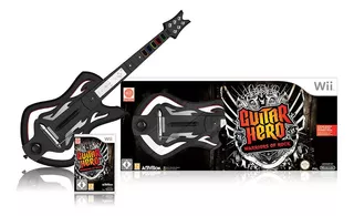 Guitarra Nintendo Wii Guitar Hero Warriors Of Rock C/ Jogo