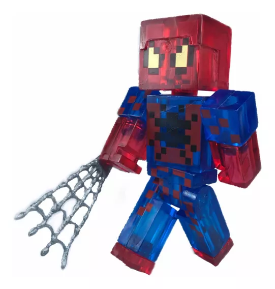 Figura Minecraft Muñeco Articulado Spiderman Con Luz Bootleg