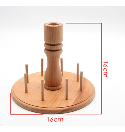 Soporte De Madera Para 8 Carretes De Lana, Organizador De