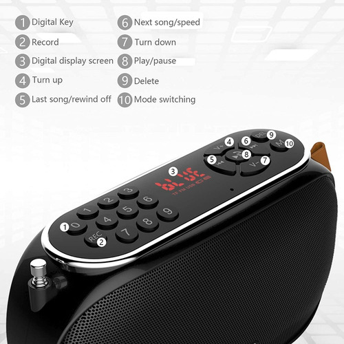 Imagen 6 de 8 de Altavoz Bluetooth Con Radio Fm