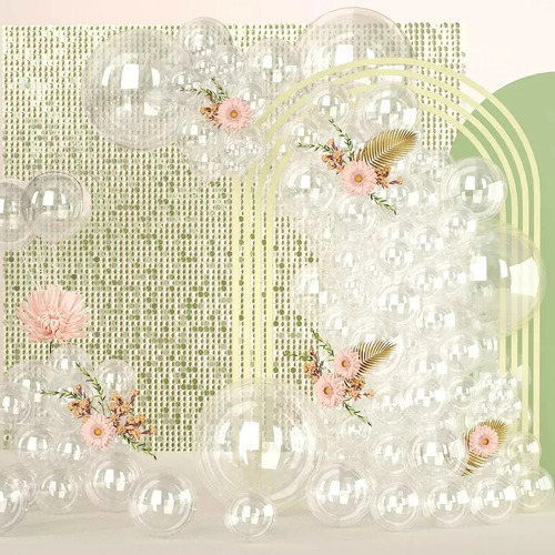 50 Globos de látex Bobo Globos Burbuja Transparente Con 50 Soporte Dingpai Burbuja