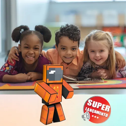 Boneco Articulado Zoom Turma do Problems Minecraft 25cm Algazarra