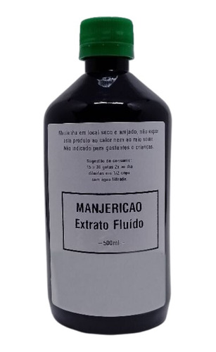 Extrato Fluido Manjericão - Com 500ml