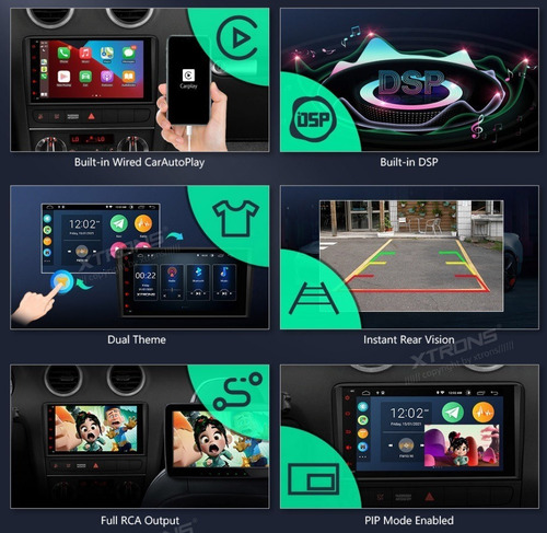 Audi A3 2003-2012 Android Carplay Radio Wifi Touch Usb Pip