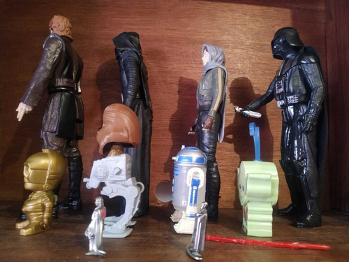 Star Wars Lote 10 Pzas, Anakin, Darthvader, R2d2, C3po. (Usado)