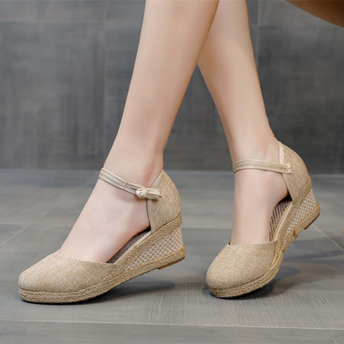Sandalias Suaves Con Cuña, Cómodas, Informales, Con Platafor