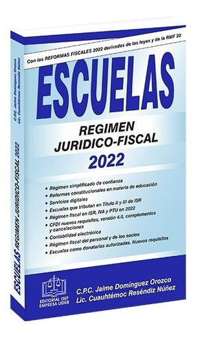 Escuelas Régimen Jurídico Fiscal 2022 Isef