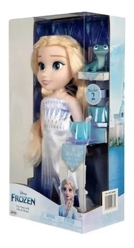 Muñeca Articulada Princesa Elsa Cantante Y Bruni Disney 32cm