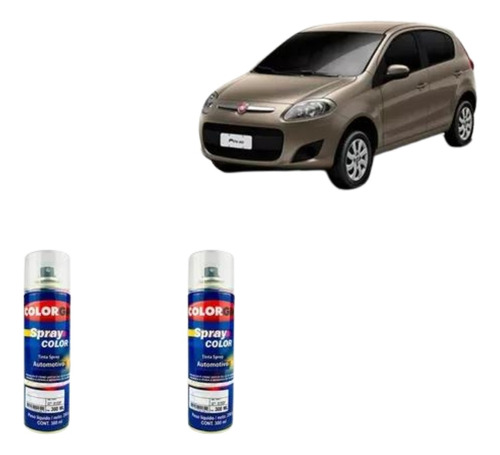 Tinta Spray Automotiva Fiat Cinza Tellurium + Verniz 300ml