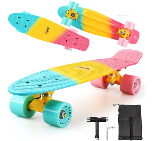 Inluck Monopatin Completo 22  Mini Cruiser Para Niñs 6 12