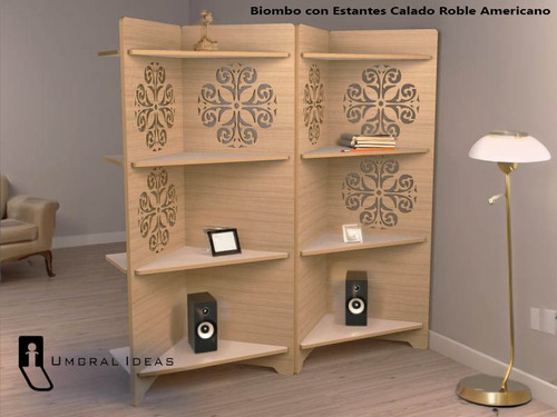 Biombo Estantería Mandala Escandinavo Separador Decorativo.