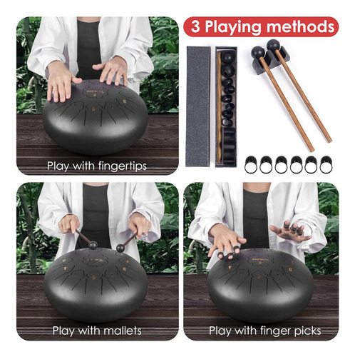Tambor De Lengua De Acero-12 Pulgadas 13 Notas-handpan Ki...
