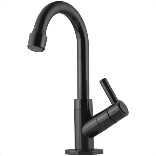 Aromatec Torneira Banheiro Bancada Preta Água Fria 1/4 Volta 1/2" Bic
