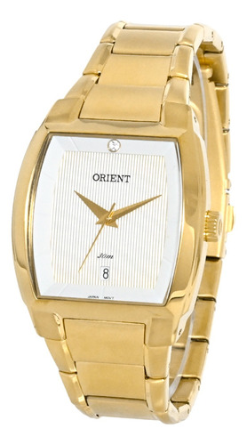 Relógio Orient Feminino Dourado Social Lgss1011 S1kx Cor Do Fundo Prateado