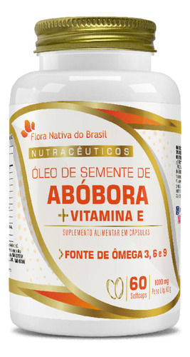 Oleo de Semente de Abobora 60 Capsulas Flora Nativa