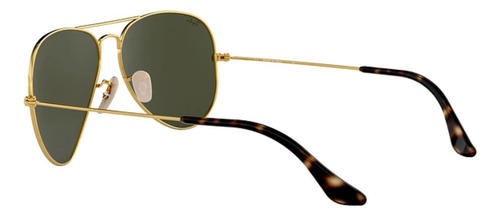 Gafas De Sol Ray-ban Aviador Rb3025 Gold - Lente Verde