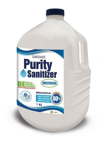 Sanitizante Para Manos 4 L Purity Sanitizer Mayoreo 2 Pzas