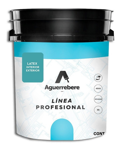 Pintura Látex Profesional Interior Exterior 3,6 L Aguerreber