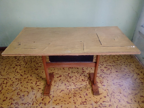 Mesa De Comedor De Madera Maciza De 1,1 M 