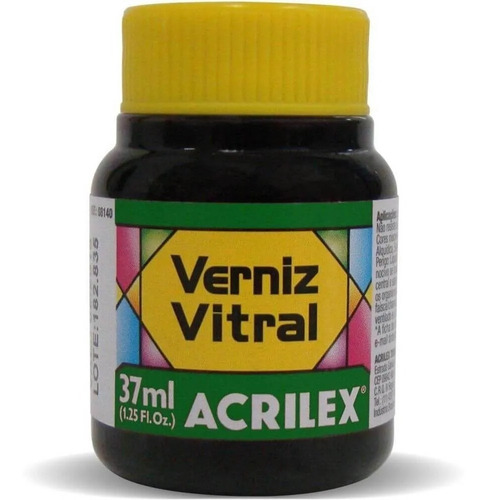 Kit 2 Unid. Tinta Verniz Vitral Acrilex 37 Ml Verde Veronese