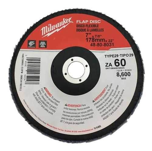 Imagen 1 de 2 de Disco Laminado Polifan 7' 7/8' Gdo 60 / Milwaukee 48-80-8031