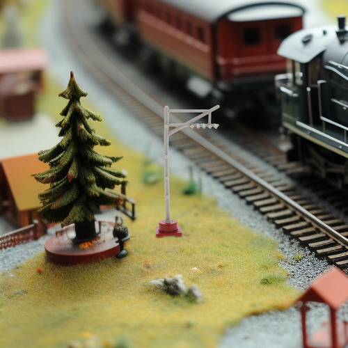 Señal De Cruce De Tren En Miniatura, Modelo De Luz De Ferroc